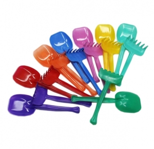 Children’s sandpit set - spade + rake SMALL